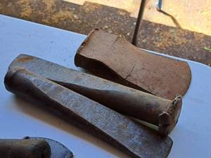 lot 107 image: Axe Head and (2) Splitting Wedges