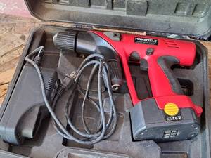 lot 110 image: Mansfield 18V Dual Drill with Battery, Charger, Case
