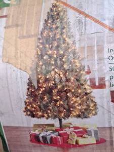 lot 144 image: Holiday Time Windham Pine 6-12 Christmas Tree  909 Tips (in original box)