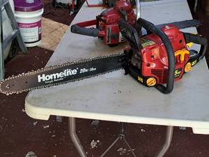 lot 55 image: Homelite PowerStroke 45cc Chainsaw 20 Bar (RedBlack)