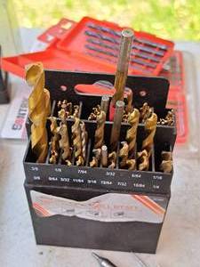 lot 254 image: Lot of  Assorted Titanium Drill Bits