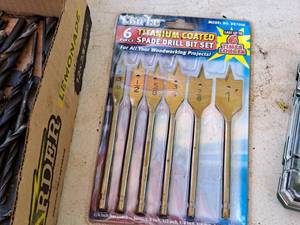 lot 264 image: Clarke Spade Drill Bit Set  Titanium Coated 6-piece DB7006
