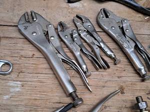 lot 336 image: Lot of (4) Assorted Locking Pliers