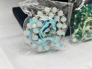 lot 49 image: Set of 3 Beaded Bracelets with Gold-Tone Accents