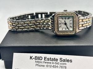 lot 51 image: Elegant Two-Tone Ladies Quartz Watch with Roman Numerals