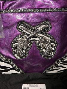 lot 87 image: Yesir Ladies Fashion Purple Double Gun Crossbody Bag