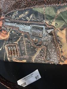 lot 97 image: Western-Style Handbag with Revolver Design and Embellishments