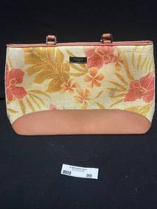 lot 99 image: Kate Spade Floral Print Handbag with Leather Trim