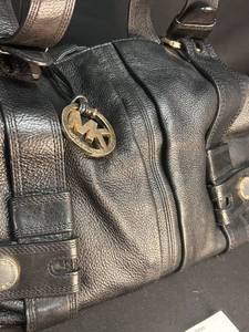 Michael Kors Black Leather Satchel Bag