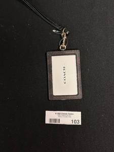 lot 103 image: Coach Signature PVC Lanyard ID Holder