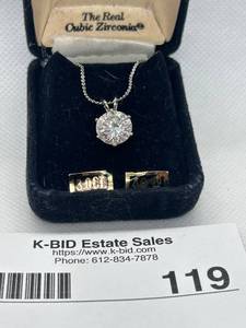 lot 119 image: Giambelli Cubic Zirconia Necklace in Original Box