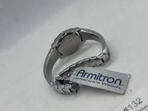 lot 132 image: Armitron Womens Quartz Watch with Blue Dial and Crystal Accents