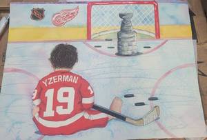 lot 9 image: Steve Yzerman Dreams Can Come True Poster Prints