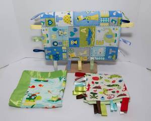 lot 39 image: Three Handmade Flannel Loveys