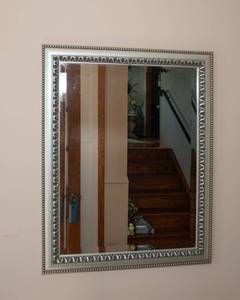 lot 61 image: Silver Toned Wall Mirror
