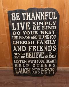 lot 98 image: Pier 1 Imports Thankful Wall Art - 26.5 x 17