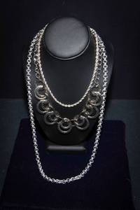 lot 102A image: Three Silver Toned Necklaces