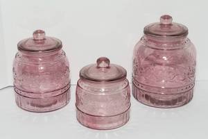 lot 183 image: Set of Three The Pioneer Woman Purple Canisters