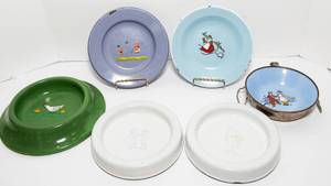 lot 236 image: Vintage Childrens Enamelware Bowl Collection  Germany, Sweden & More
