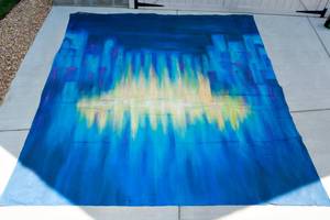 lot 30A image: 10 x 10 Handpainted Muslin Background from The Shooting Gallery Night Lite