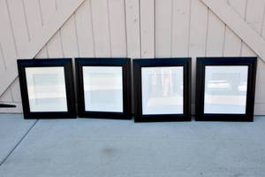 lot 52A image: Four Custom Black Frames with Matting and Glass for 8 x 10 prints