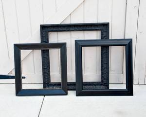 lot 139A image: Three Large Custom Black Square Frames