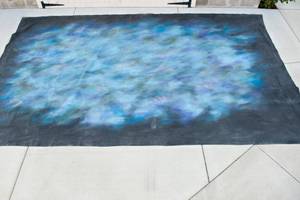 lot 325A image: 10 x 16 Handpainted Muslin Photography Background Crystal Ship