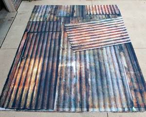 lot 344A image: 8 x 10 Freedom Cloth Photography Background - Tin Shed
