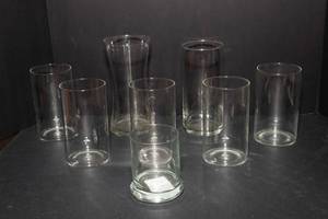 lot 165A image: Hurricane Glass Vases