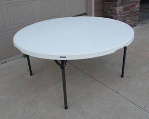 lot 171A image: 60 Diameter Lifetime Folding Round Table