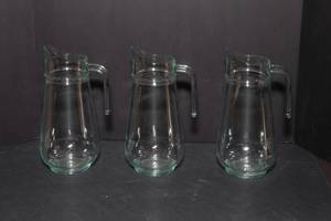 lot 267 image: Set of Three Glass Pitchers