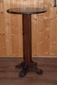 lot 274 image: Handmade Pine Bar Top Table  42 Tall #1