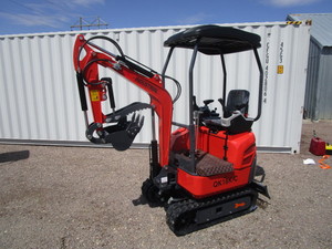 lot 68 image: AGT Industrial QK18K-C 1.5-ton Mini Excavator wKubota Diesel, Side Swing Boom & Hydraulic Thumb