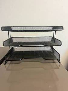 lot 8 image: Rolodex 3 Tray Desktop Paper Organizer