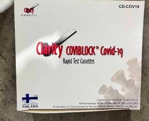 lot 61 image: Clarity Coviblock Covid-19 Rapid Test Cassettes