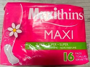 lot 117 image: Maxi thins & incognito pads