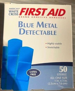 lot 184 image: First Aid Blue Metal Detectable