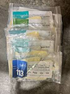 lot 211 image: Latex Powder Free Exam Gloves Size Medium