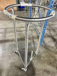 lot 302 image: Stainless Steel Midcentral Medical Hamper