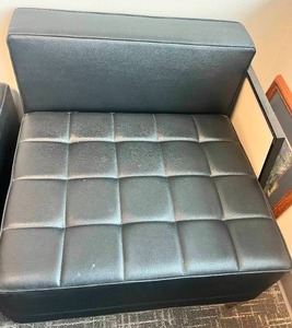 lot 311 image: Black Vinyl Square Chair