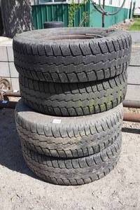lot 314 image: Steel 8-Bolt Wheels with Tires