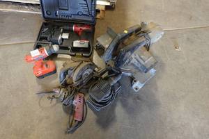 lot 356 image: Assorted Power Tools - Drills, Saws, Sander