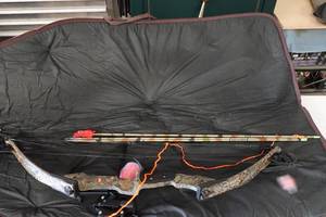 lot 540 image: PSE Nova RH Compound Bow with Fishing Setup