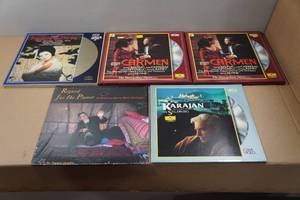 lot 106 image: 5 Laser VideoDiscs - Madama Butterfly, Carmen, Karajan