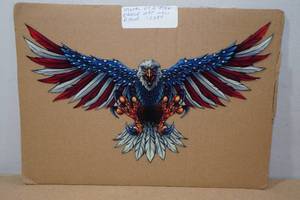 lot 184 image: Metal USA Flag Eagle Wall Dcor