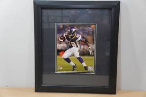 lot 232 image: NFL Adrian Peterson Authentic Framed Photo