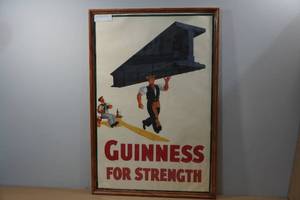 lot 233 image: Vintage Guiness Beer Framed Advertisement