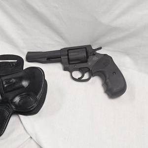 lot 12 image: Rock Island Model 200, 4 38 Spl Revolver with Leather Holster