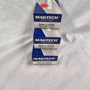 lot 25 image: Magtech 9MM FMJ, Lot of 3 Boxes