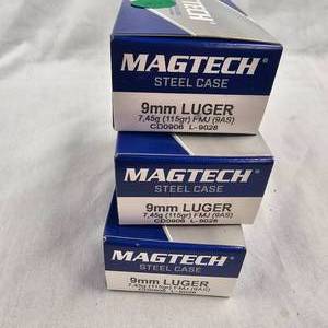 lot 26 image: Magtech 9MM FMJ, Lot of 3 Boxes